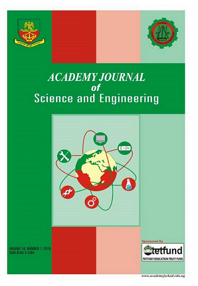 					View Vol. 15 No. 1 (2021): Academy Journal of Science and Engineering (AJSE)
				