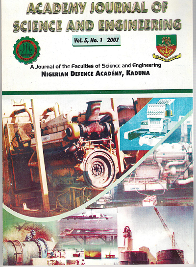 					View Vol. 5 No. 1 (2008): Academy Journal of Science and Engineering (AJSE)
				